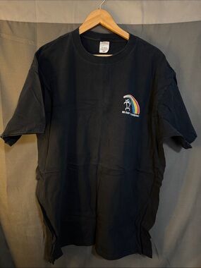 Anvil Black Men’s Tee with Rainbow Graphic